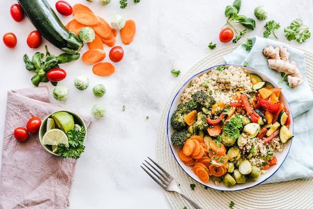 organic food on a table