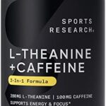 Energize Your Body and Mind with Sports Research 2-in-1 L-Theanine Supplement - Boosted Alertness and Relaxation with Natural Ingredients - 60 Softgels 22 41DdrautvhL. AC