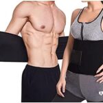 Sweat Waist Trimmer Belt for Monday Noon Workouts: Tummy Wrap Waist Trainer with Low Back and Lumbar Support for Abdominal Training 23 41LXTKCncaL. AC